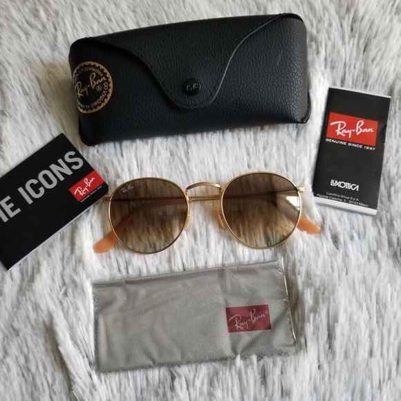 Ray-Ban Accessories - Ray Ban Round Metal Brown Gradient